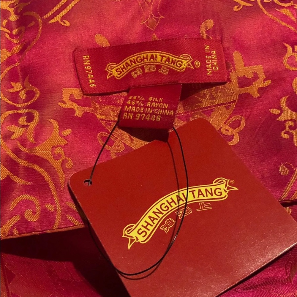 Shanghai Tang - Red And Orange Scarf